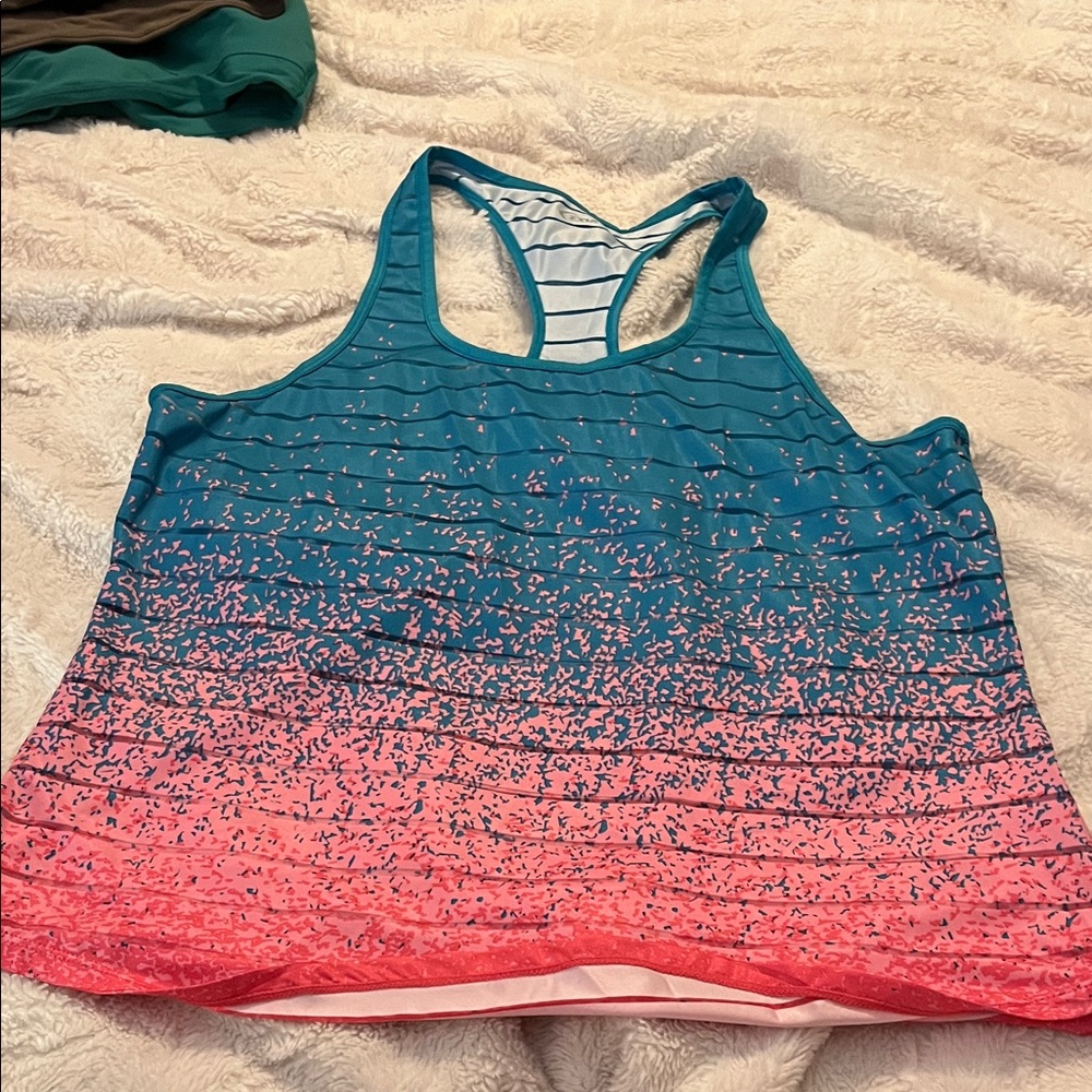 ZYIA Blue and Pink Tank Top